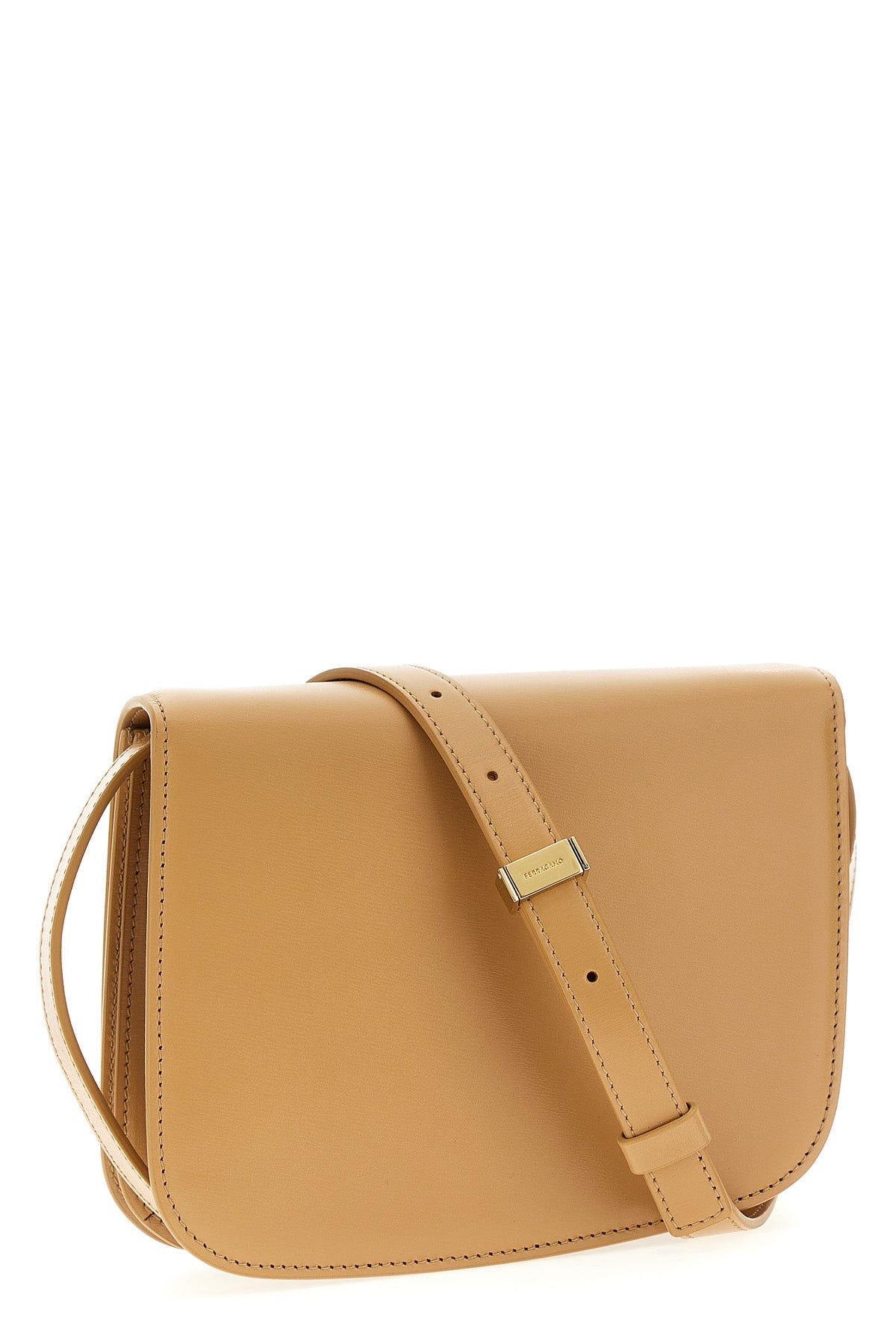 FERRAGAMO 'FIAMMA' SMALL SHOULDER BAG 769388LIGHTCAMEL