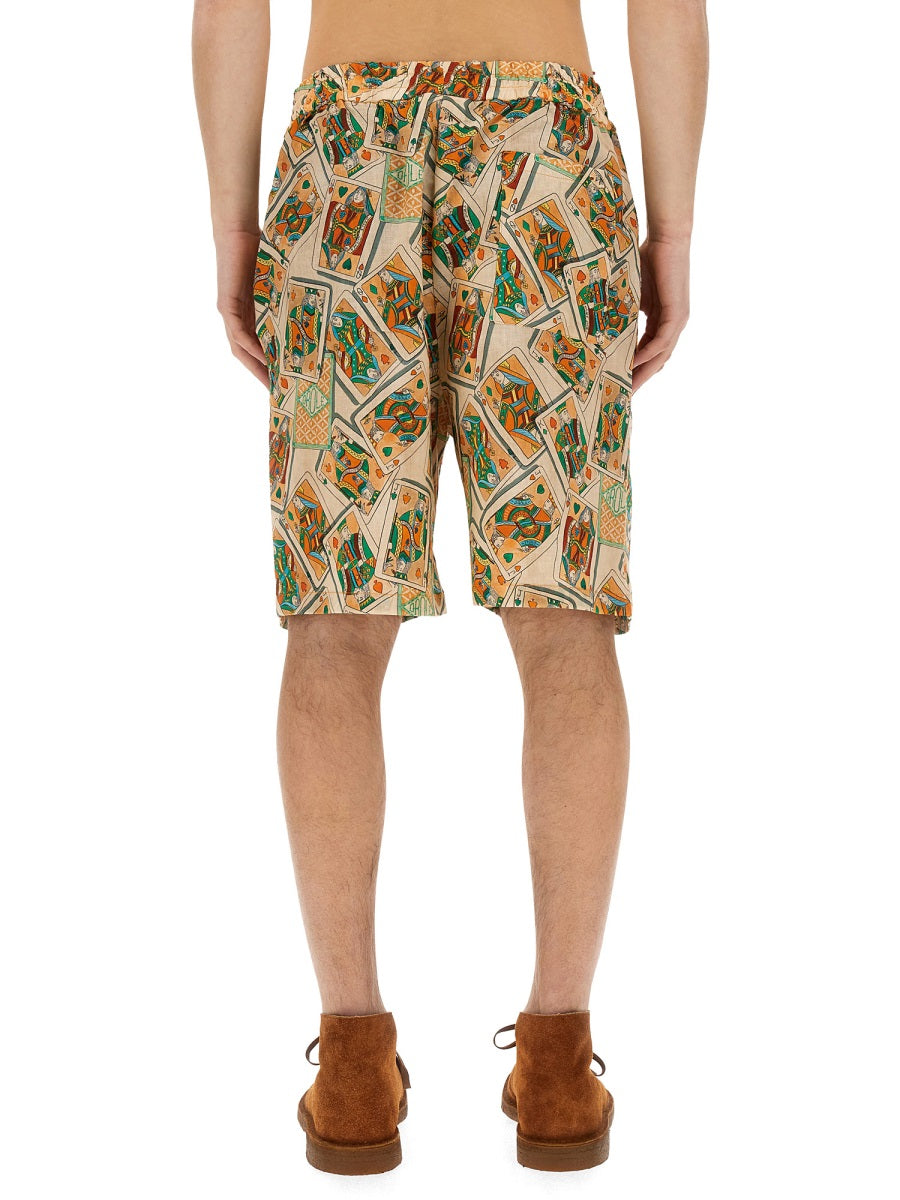 Drôle De Monsieur BERMUDA SHORTS WITH PRINT BS138LI002PEACH