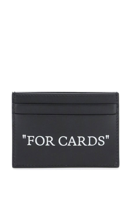 Off-White bookish card holder with lettering OMND067C99LEA0011001