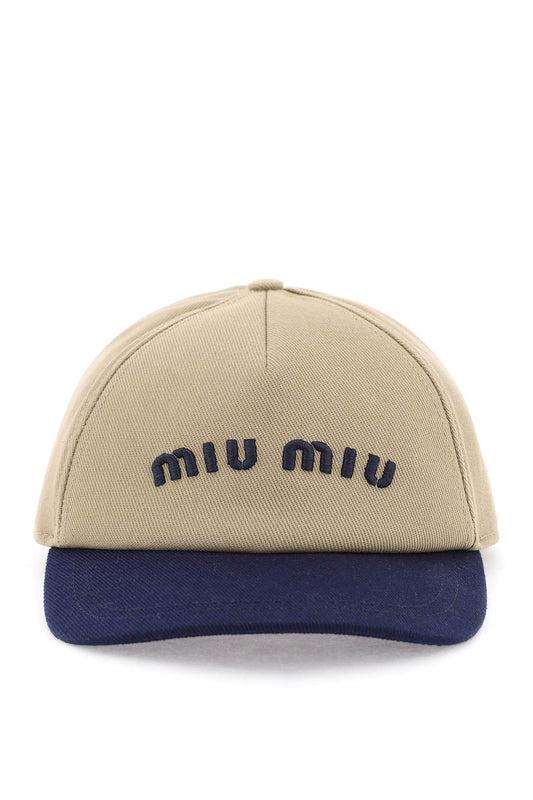 MIU MIU embroidered logo baseball キャップ with 5HC1792CQ1F0LMV