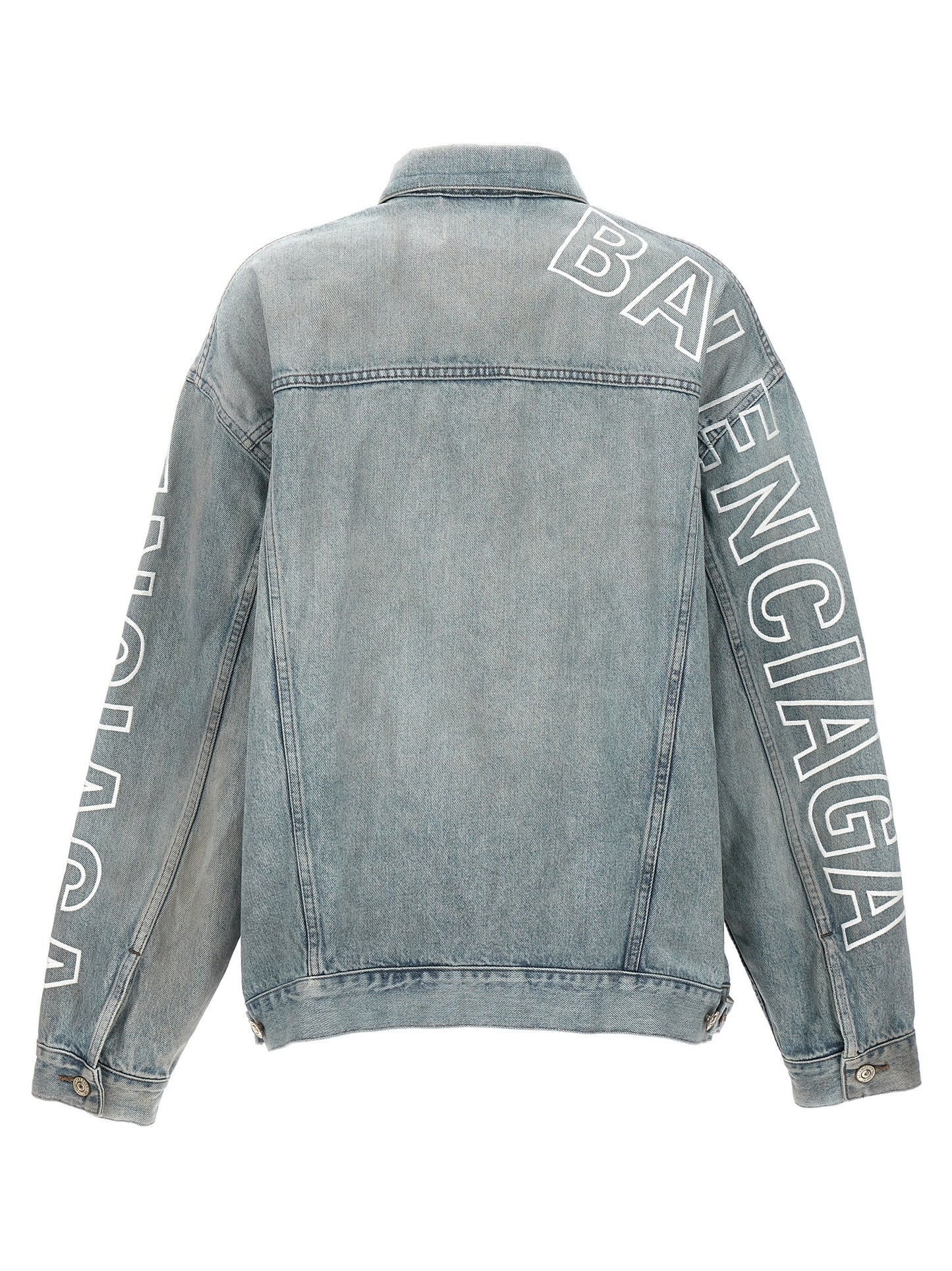 Balenciaga LOGO EMBROIDERY DENIM JACKET 767949TDW144016