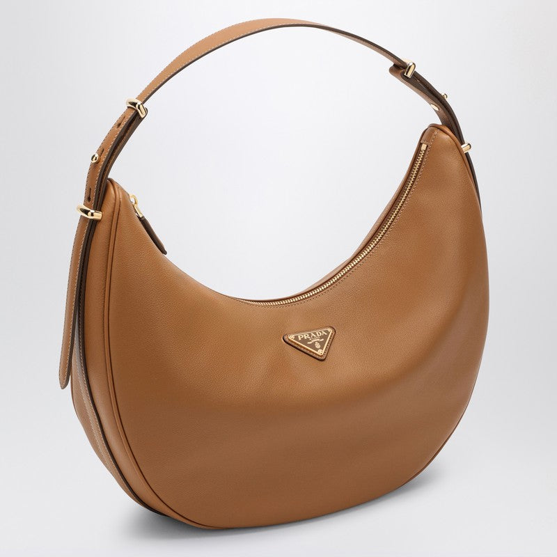 Prada Arqué caramel large leather shoulder bag 1BC212OVO2CYSP_PRADA-F03BH