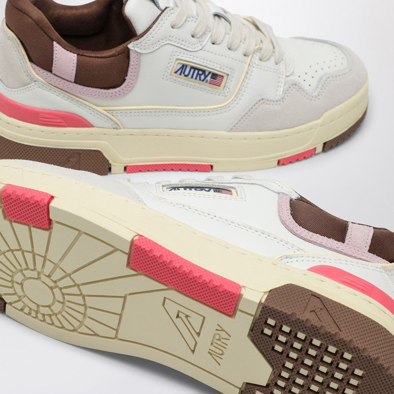 AUTRY Low CLC white/pink/brown trainer ROLWMM35P_AUTRY-MM35