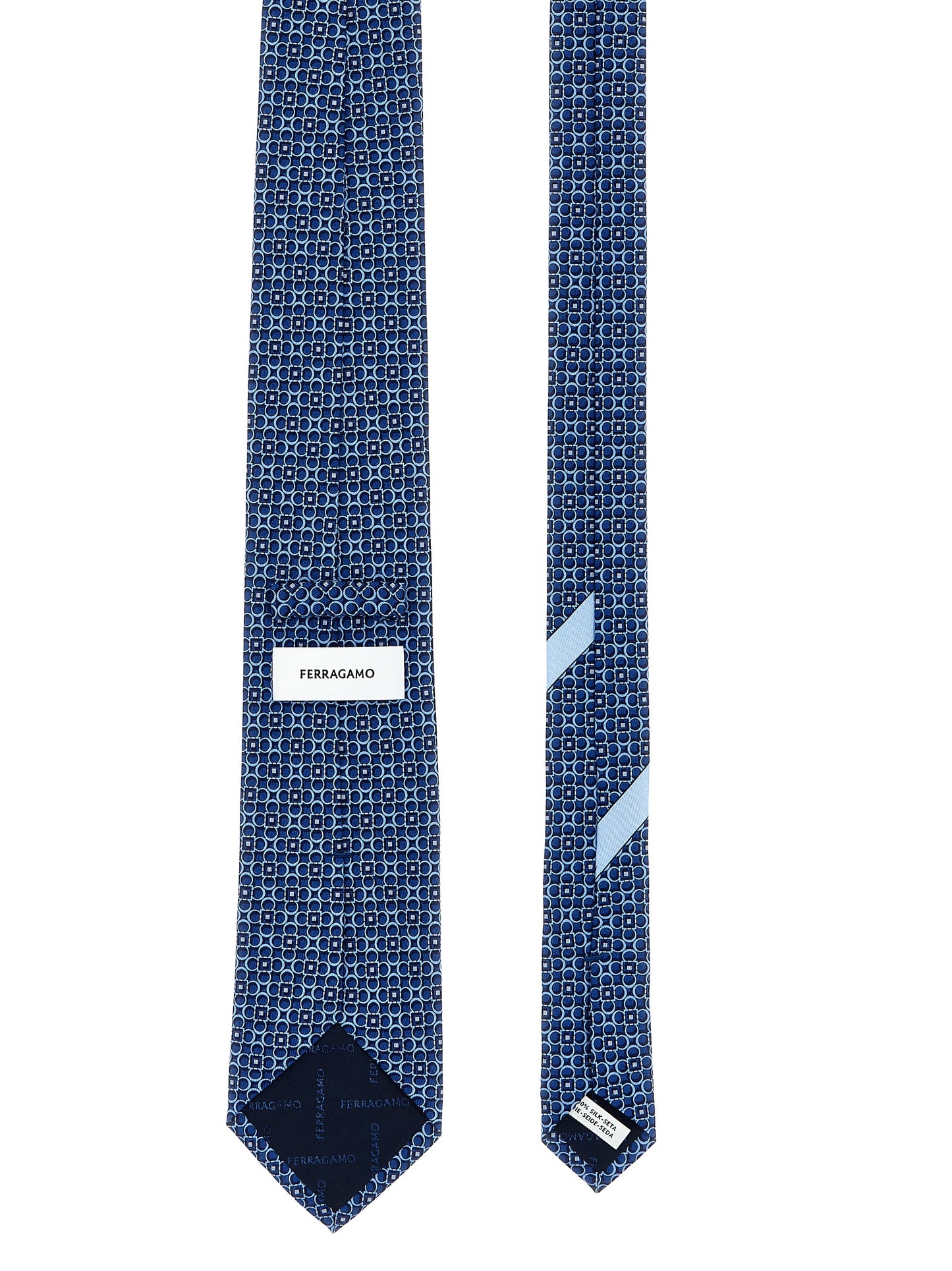 FERRAGAMO PRINTED TIE 774371FBLUMARINE