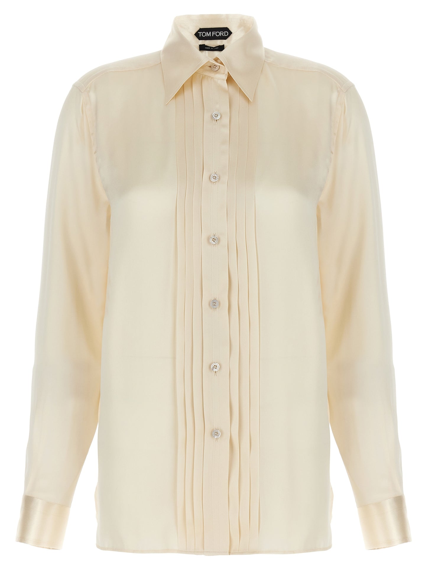 TOM FORD PLEATED PLASTRON SHIRT CA3269FAX1191AW035