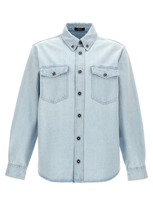 VERSACE 'MEDUSA' DENIM SHIRT 10152781A104251D700