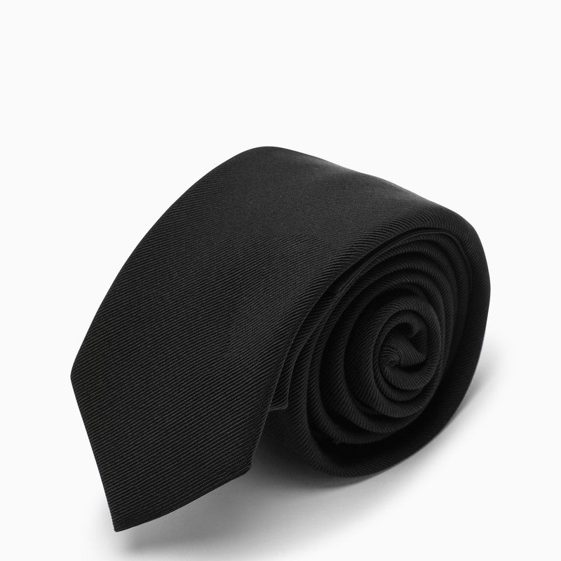 Saint Laurent Black silk tie 7820003YP34O_YSL-1000