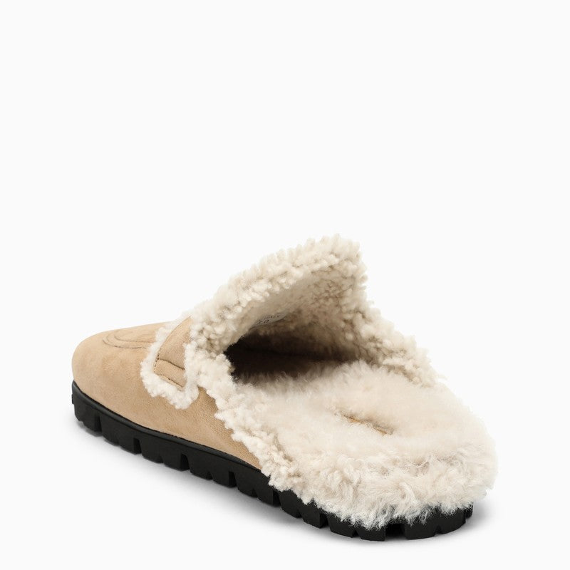 Prada Ecrù shearling mules 1S711M0201A6N_PRADA-F0379