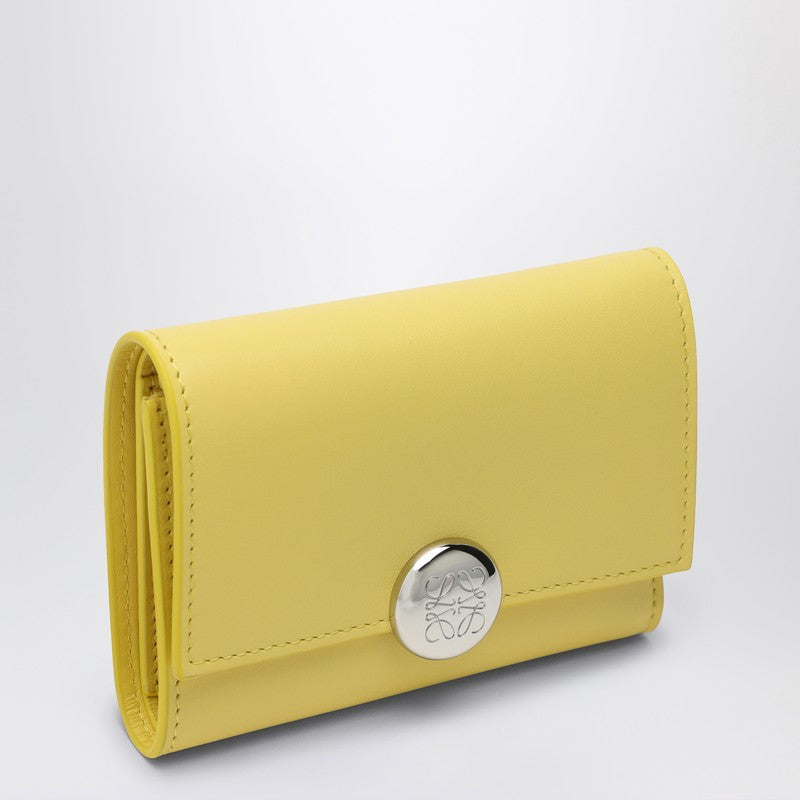 LOEWE Yellow leather Pebble small wallet CANBS33X01LEP_LOEW-4407