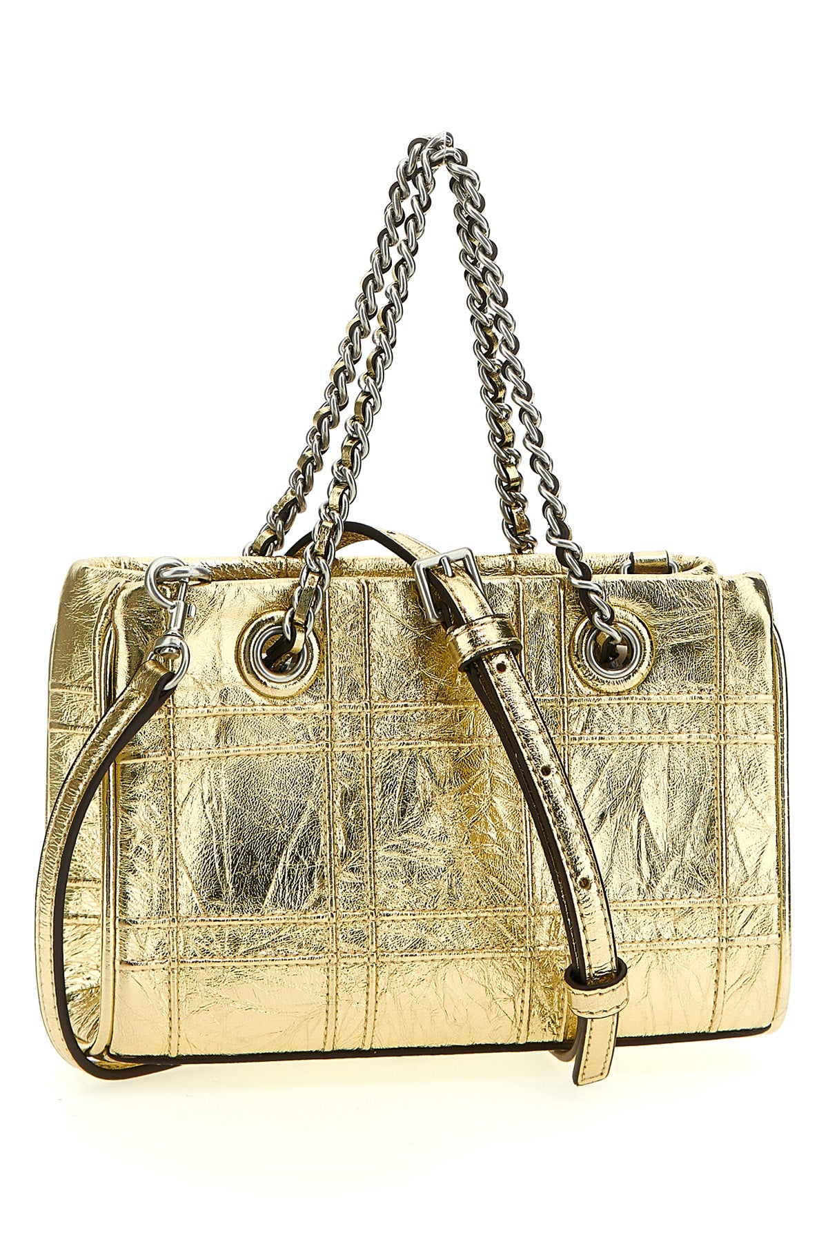 TORY BURCH 'FLEMING SOFT METALLIC QUILT MINI' HANDBAG 152480700