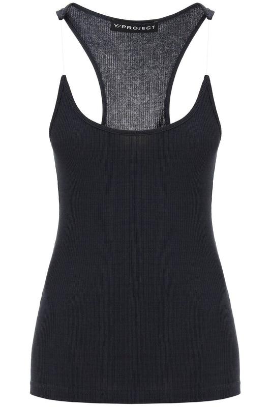Y/Project sleeveless top with invisible 104TO002J100VNBLK