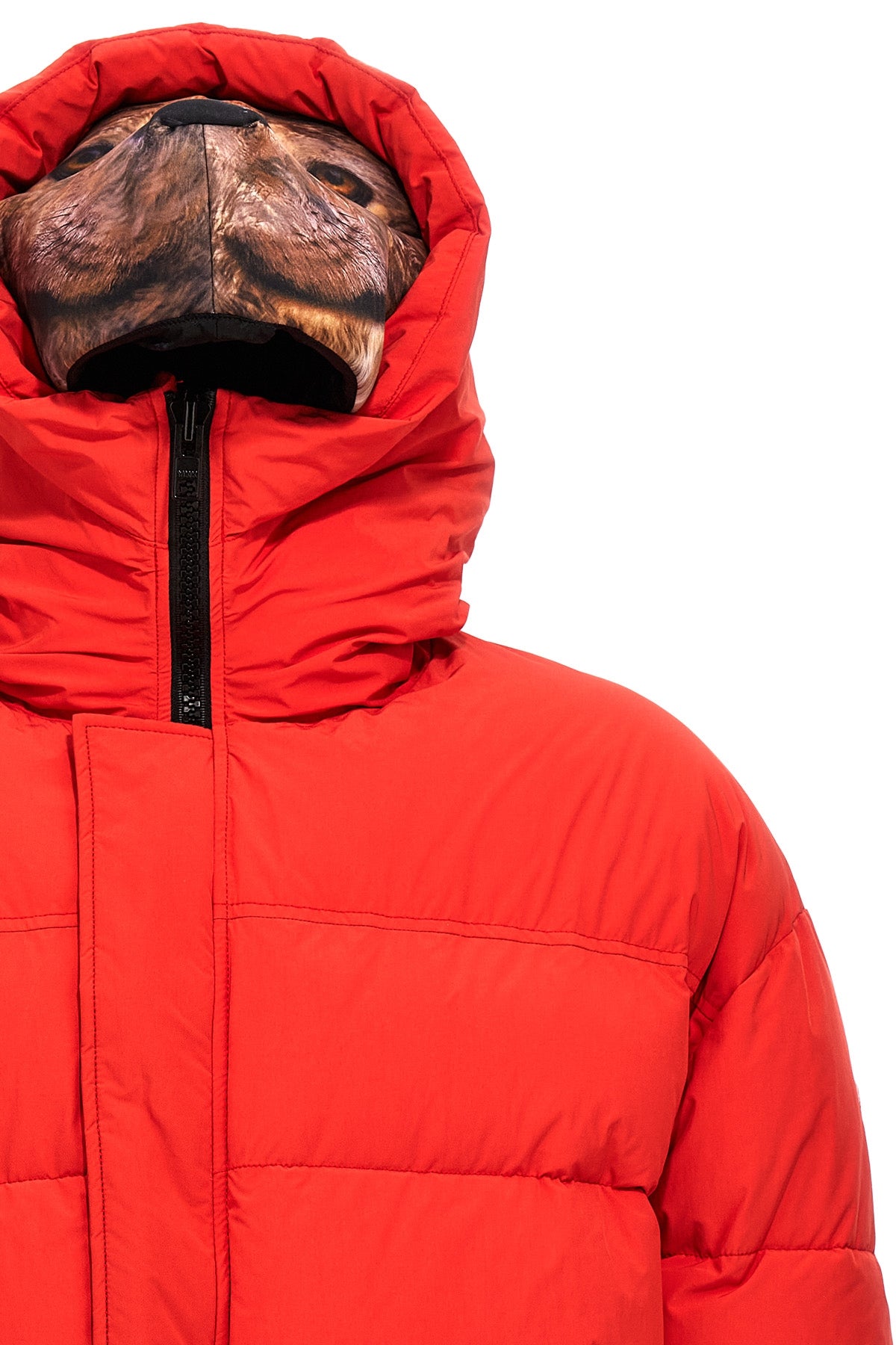 doublet 'ANIMAL TRIM' DOWN JACKET 23AW04CO54RED