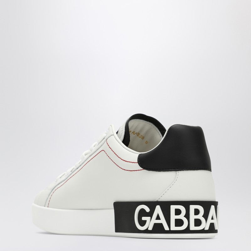 Dolce & Gabbana Portofino white/black leather trainer CS2216AH526P_DOLCE-89697