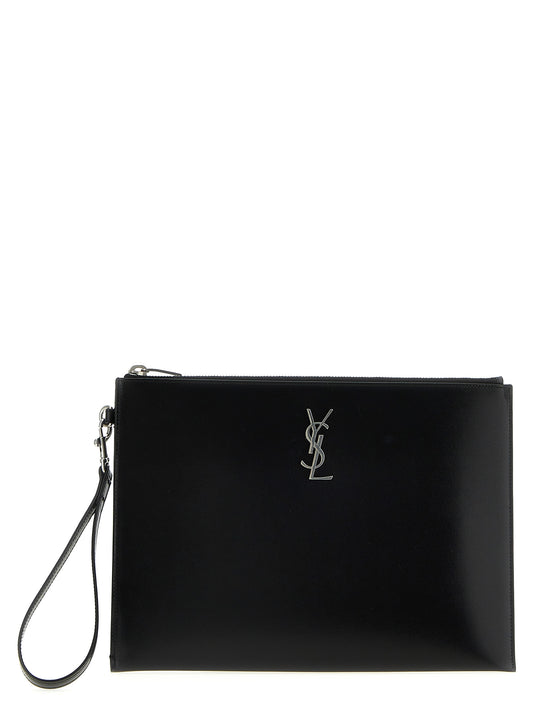 Saint Laurent LOGO LEATHER IPAD HOLDER 6676860SX0E1000