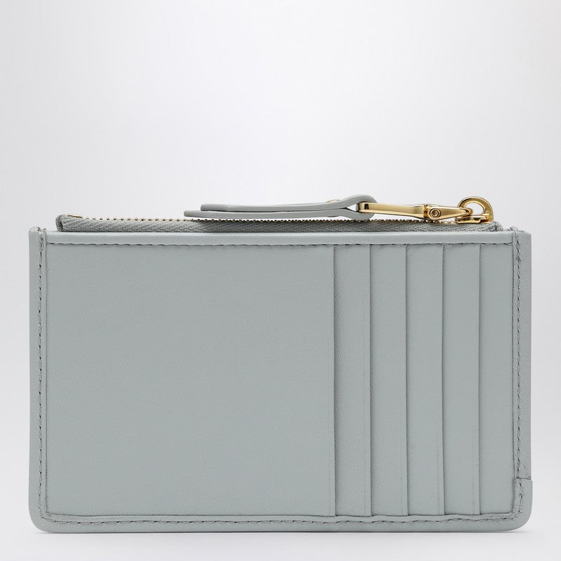 MIU MIU Pearl-coloured matelassé zip cardholder 5MB06M2FPPP_MIU-F0164