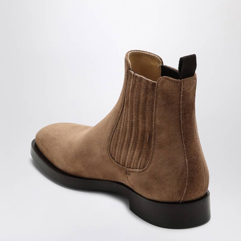 Brunello Cucinelli Chestnut coloured suede Chelsea Boot MZUPEAV715LEP_CUCIN-C8831