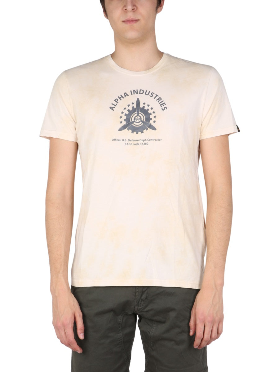 ALPHA INDUSTRIES LOGO PRINT T-SHIRT 106515136