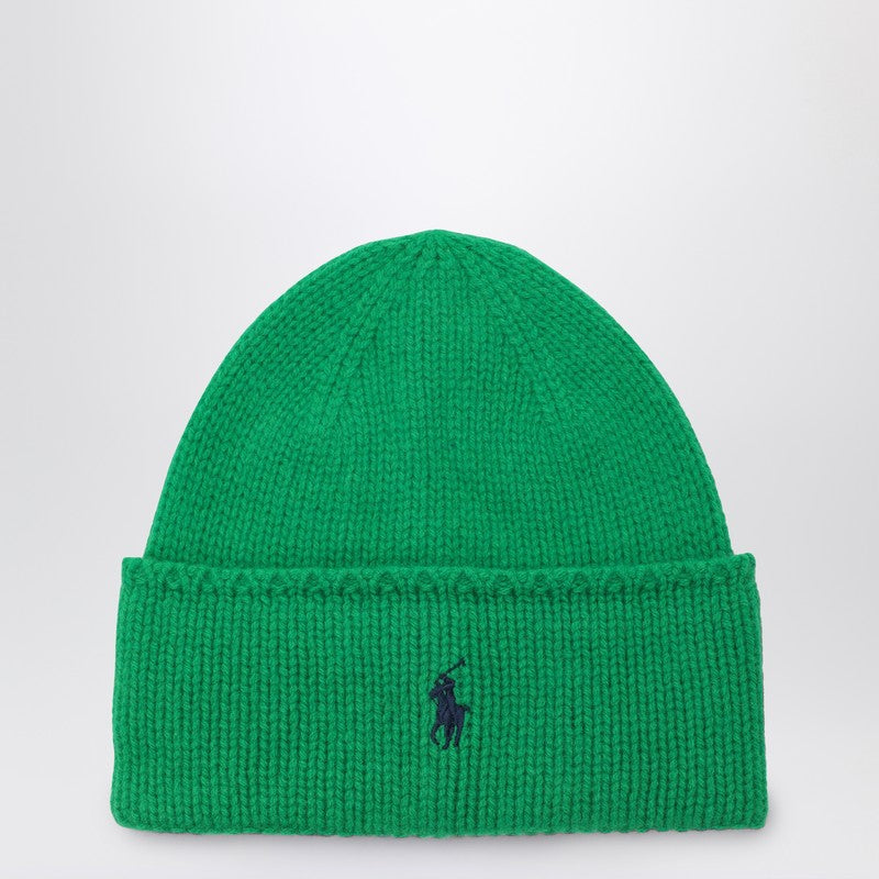 Polo Ralph Lauren Green wool bonnet with logo 455954355005WOP_POLOR-PG