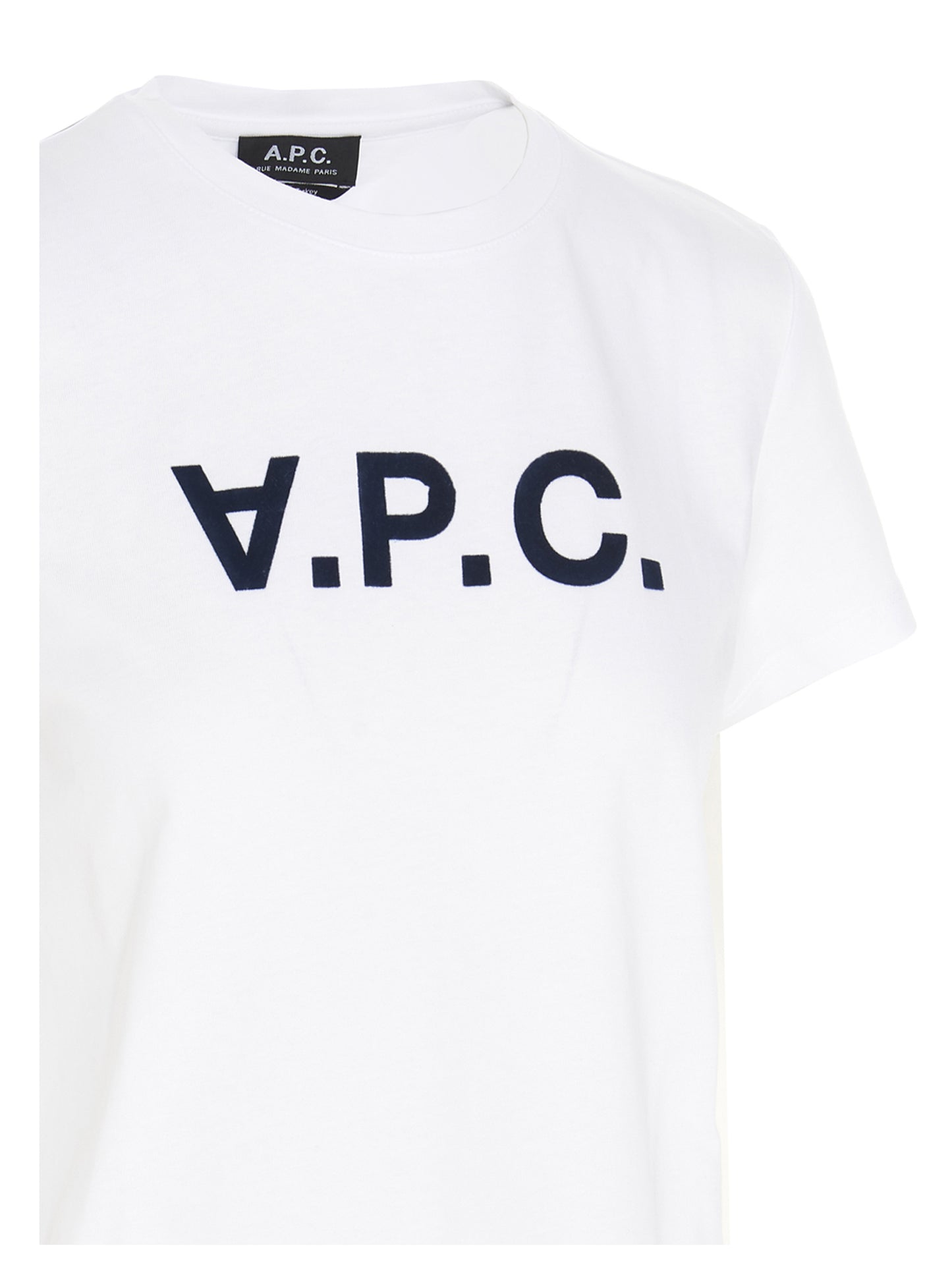 A.P.C. FLOCKED LOGO T-SHIRT COBQXF26588IAK