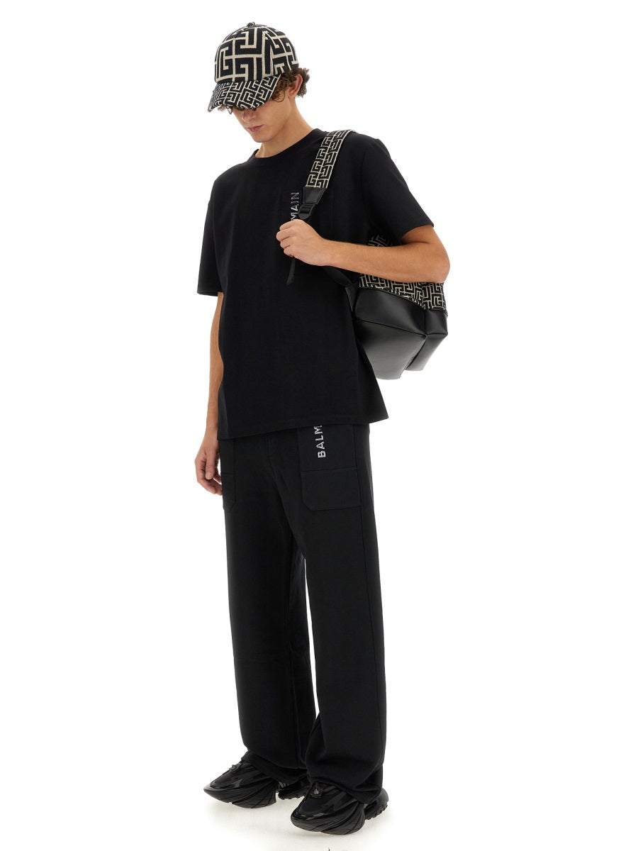 Balmain JOGGING PANTS WITH LOGO CH1OB214BC61EHR