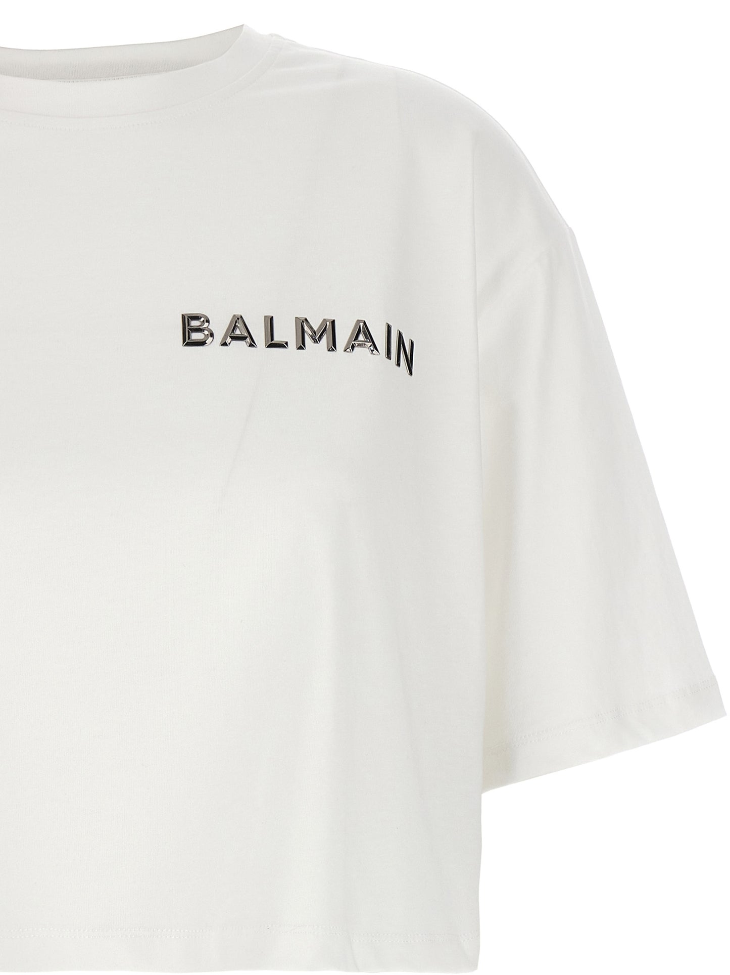 Balmain LOGO CROPPED T-SHIRT CF1EE020BC61GAC