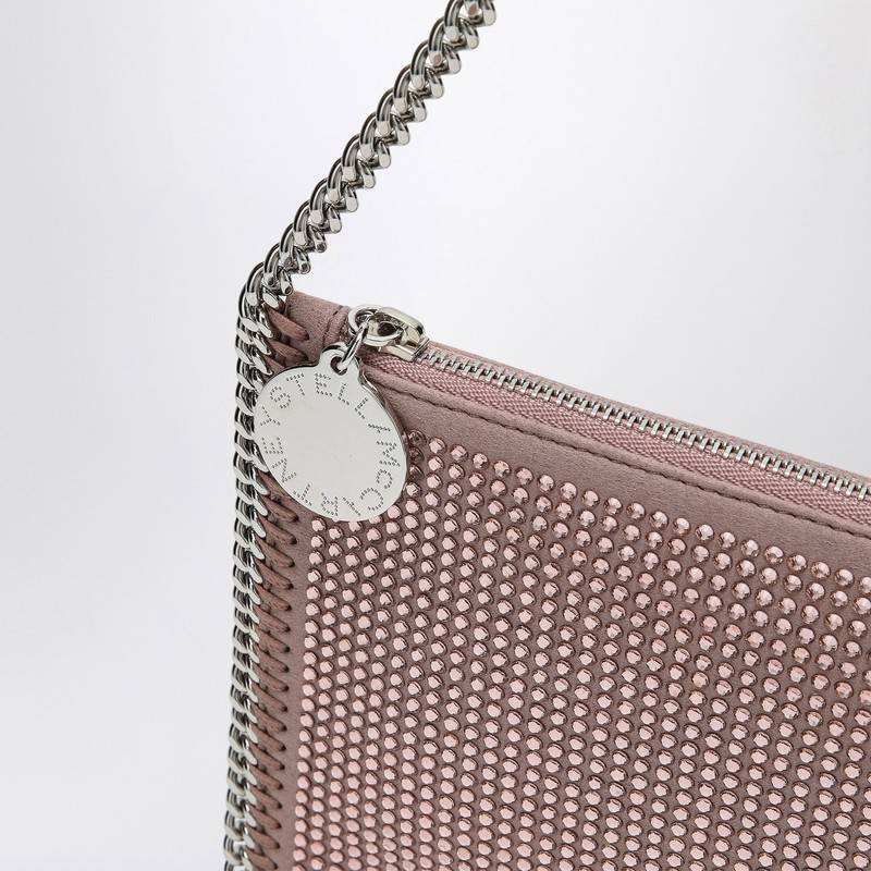 Stella McCartney Dusty pink wallet bag with chain and strass 7P0076WP0496Q_STELL-5762