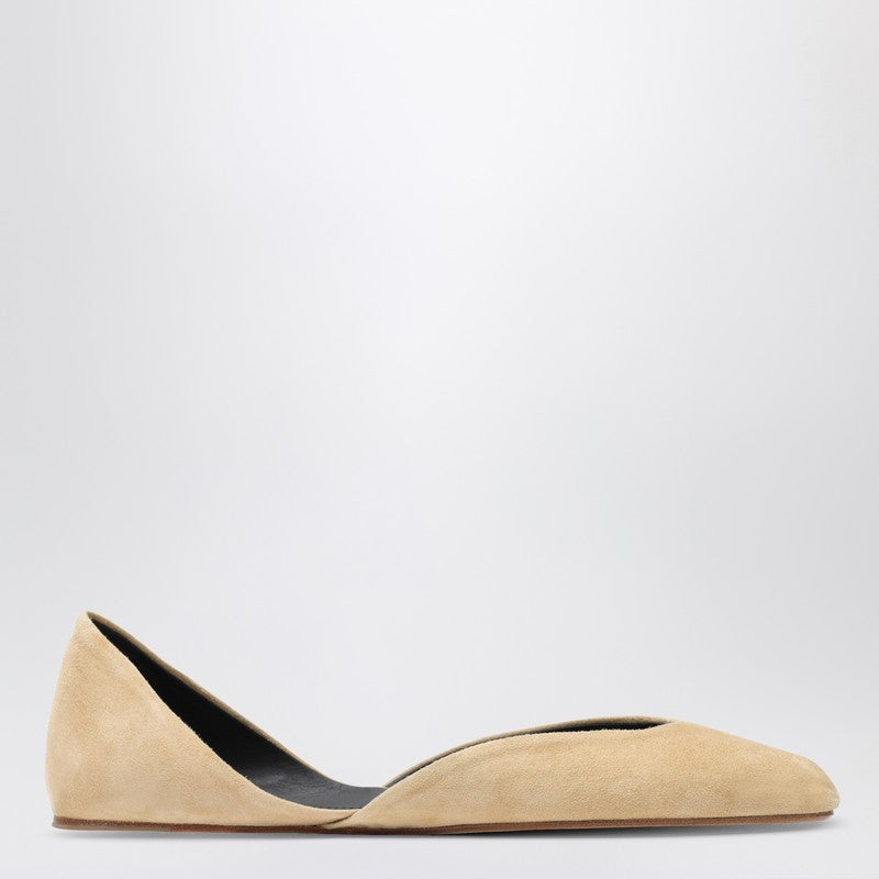 The Row Gemma Ballet Slipper beige suede F1518L21O_THERO-TRC