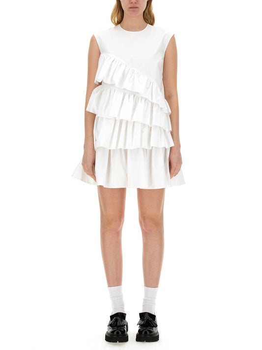 MSGM DRESS WITH RUFFLES 3641MDA4224710101