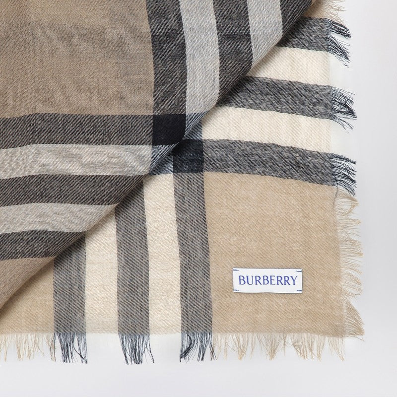 Burberry Beige Check Pattern Scarf 8090725U153464P_BURBE-C1167