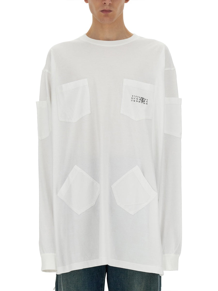 MM6 Maison Margiela T-SHIRT WITH LOGO SH2NH0001S23588101