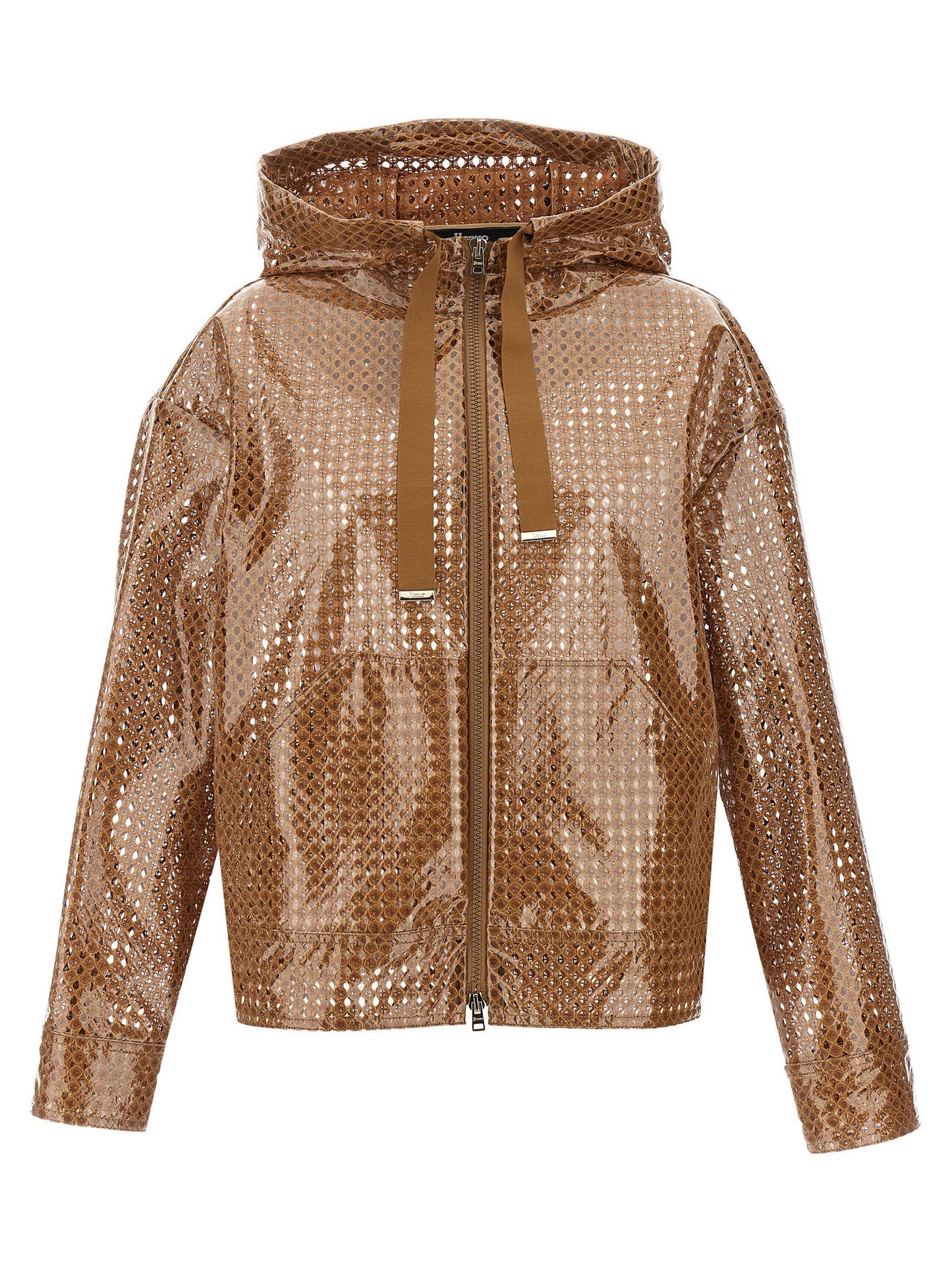 Herno PLASTICIZED CROCHET HOODED JACKET GA000262D125842000