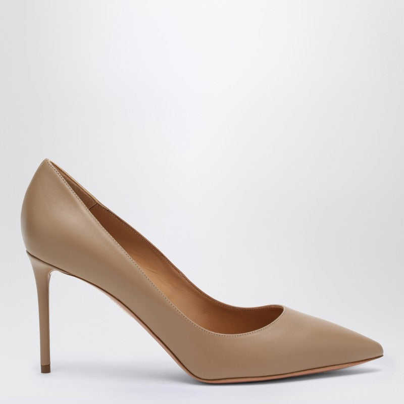 AQUAZZURA Beige leather décolleté PURMIDP1NAPP_AQUA-NND