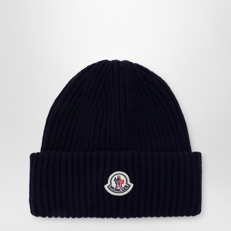 Moncler Blue wool and cashmere bonnet 3B000-66M1127P_MONCL-742