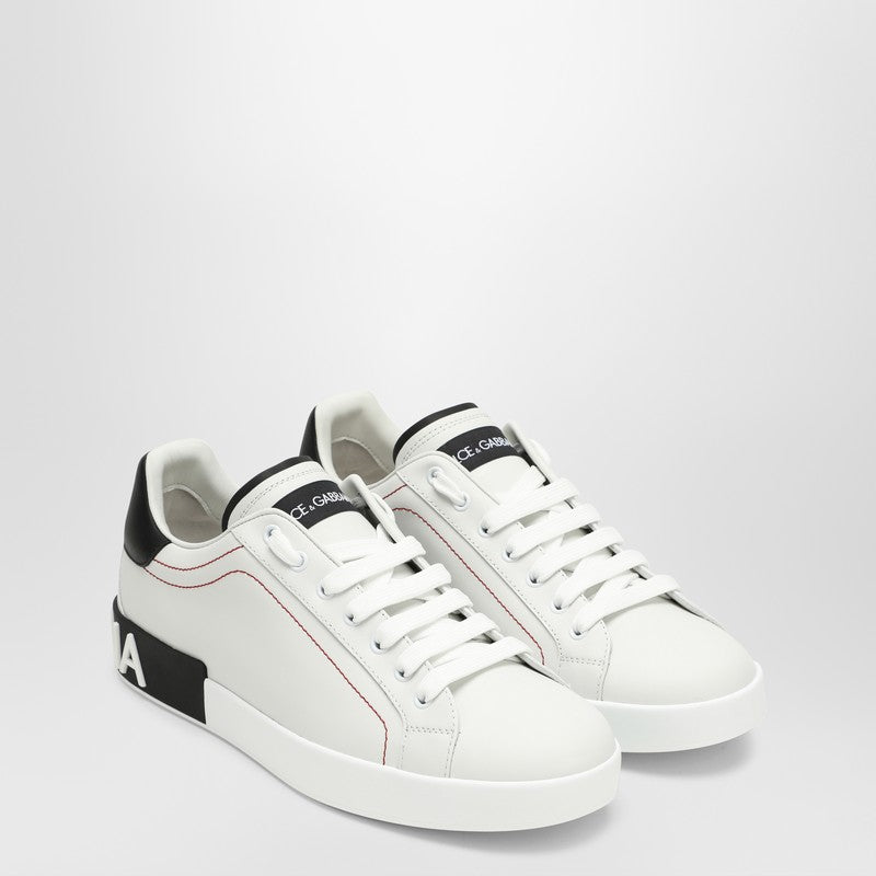 Dolce & Gabbana Portofino white/black leather trainer CS2216AH526P_DOLCE-89697