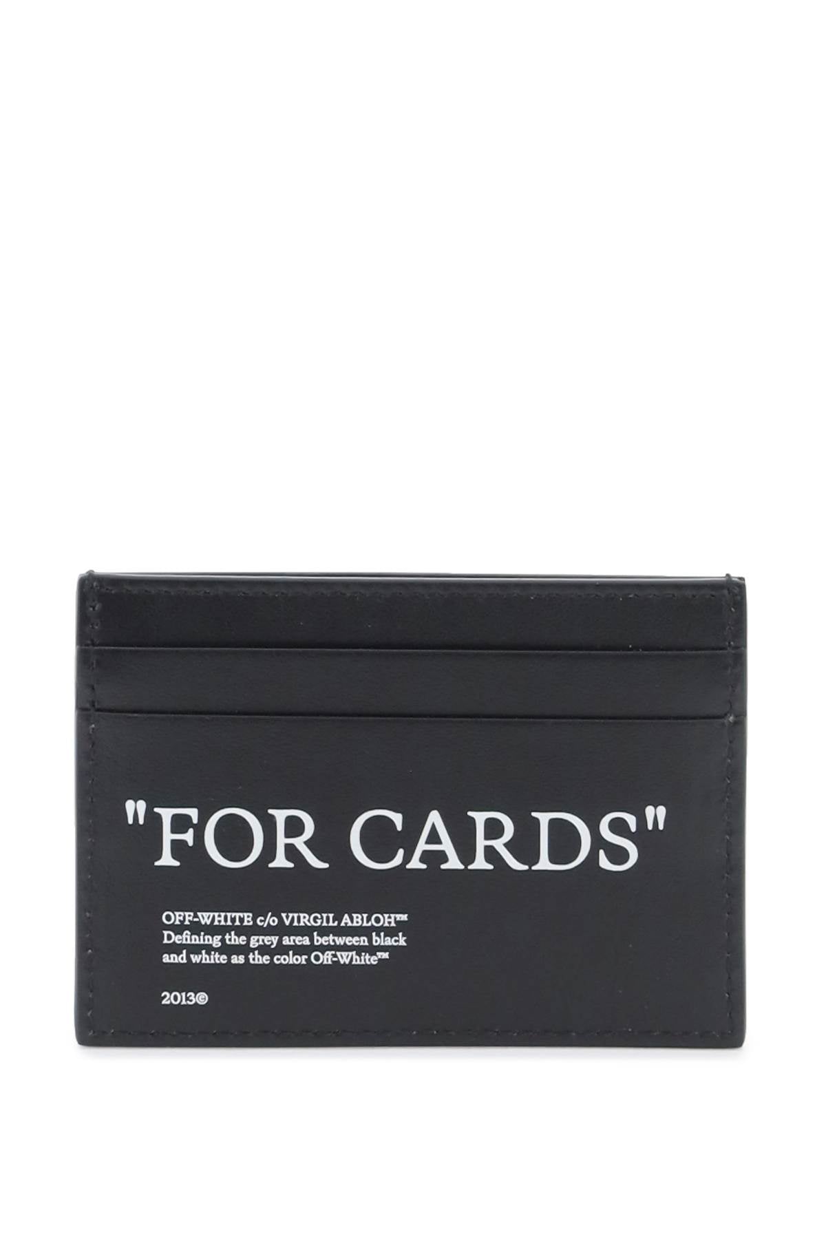 Off-White bookish card holder with lettering OMND067C99LEA0011001