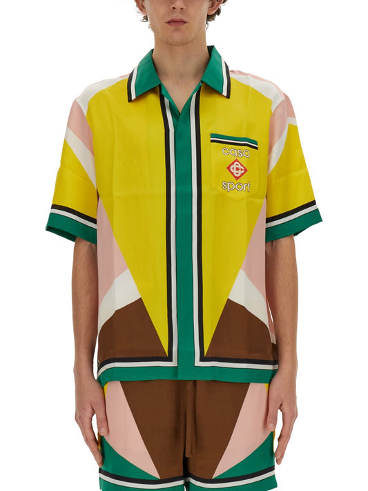 Casablanca SILK SHIRT MS24-SH-00312GEOMETRICCASASPORT