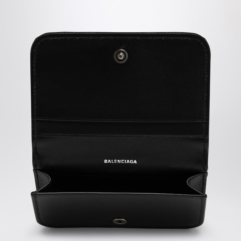 Balenciaga Monaco black leather card case with logo 7656312AAYPP_BALEN-1000