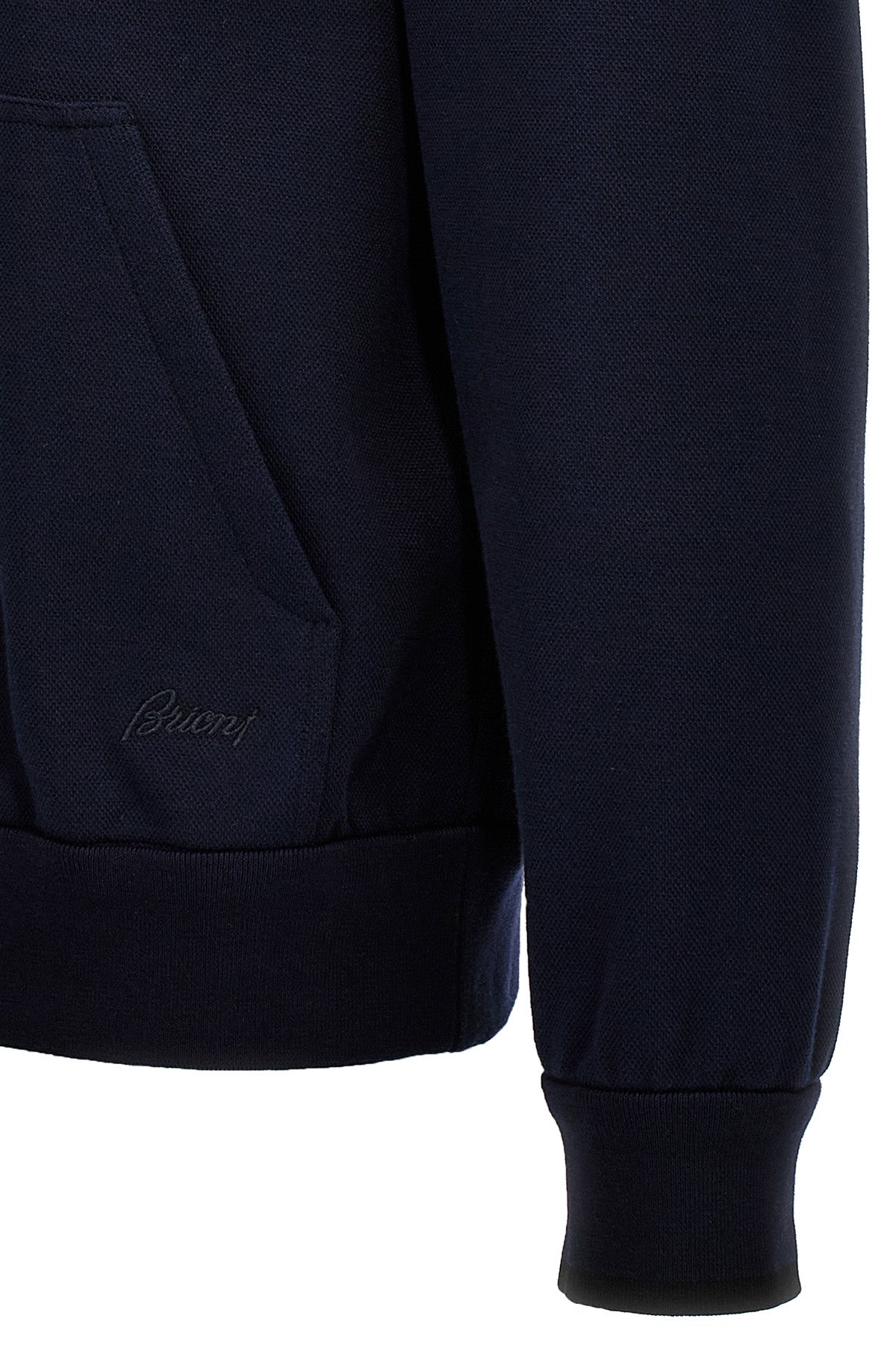 Brioni PIQUET COTTON HOODIE UJNL0LPA6114100