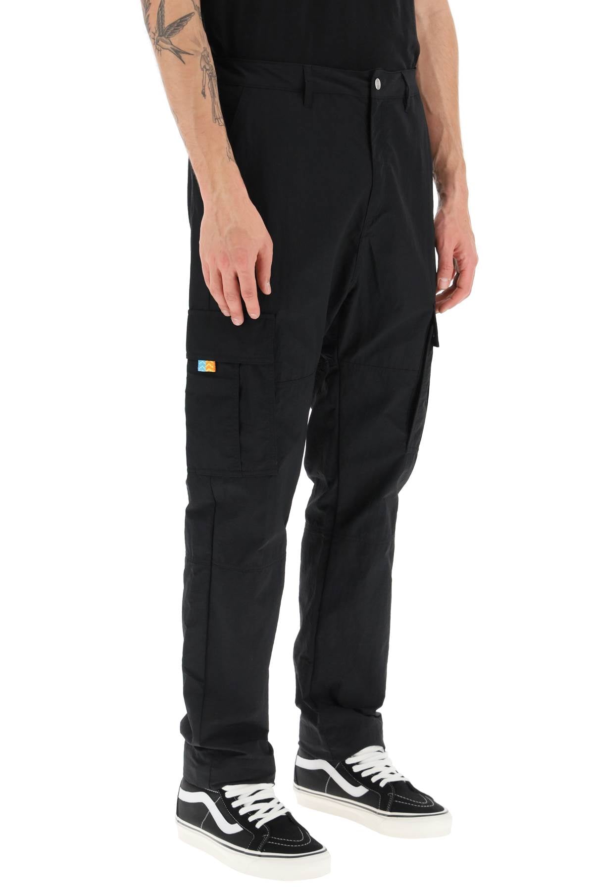 MARCELO BURLON nylon cargo pants CMCF014S23FAB0011001