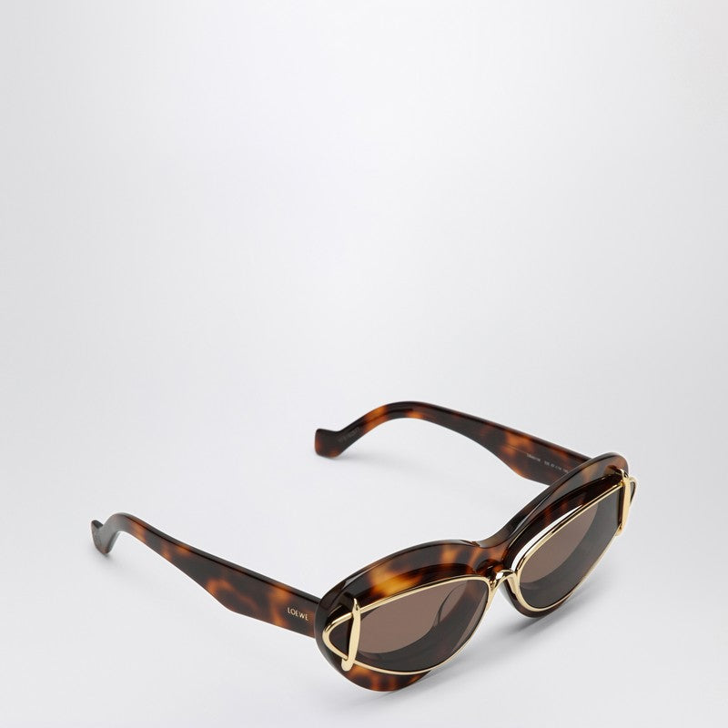 LOEWE Cat-eye sunglasses in havana acetate and metal LW40119IPVCQ_LOEW-6752E