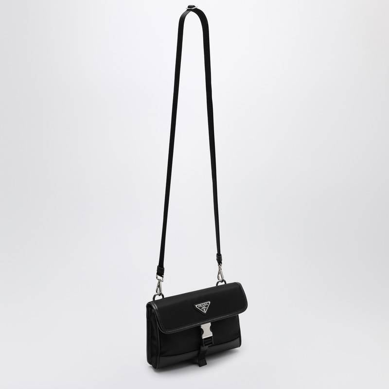 Prada Black Re-Nylon and Saffiano phone holder 2ZH1082DMHQ_PRADA-F0002