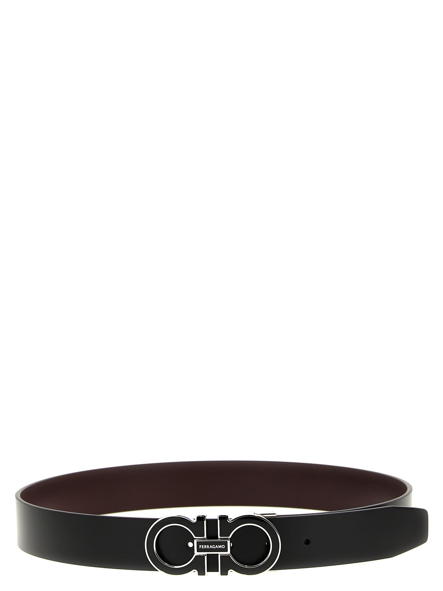 FERRAGAMO 'GANCINI' REVERSIBLE BELT 776399NERO