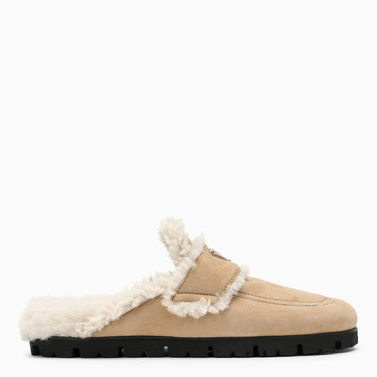 Prada Ecrù shearling mules 1S711M0201A6N_PRADA-F0379