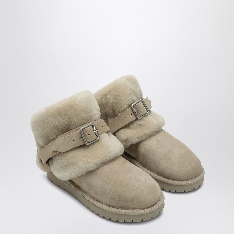 Burberry Chubby snow boots in suede and beige shearling 8095352160510P_BURBE-B7311