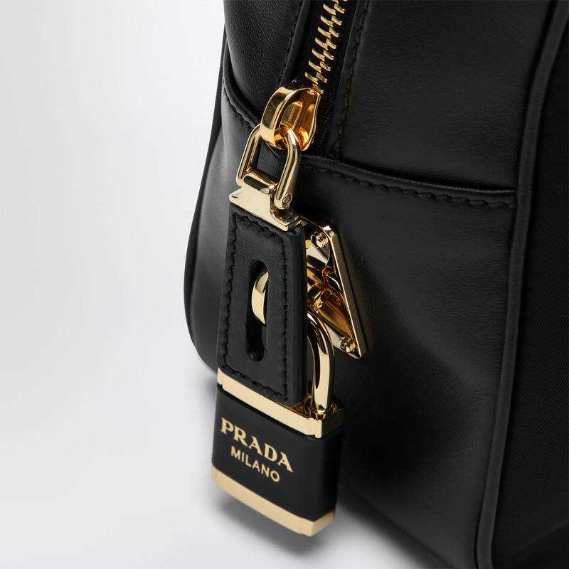 Prada Black medium top-handle in Re-Nylon and leather 1BB132ODO2C8QQ_PRADA-F0002