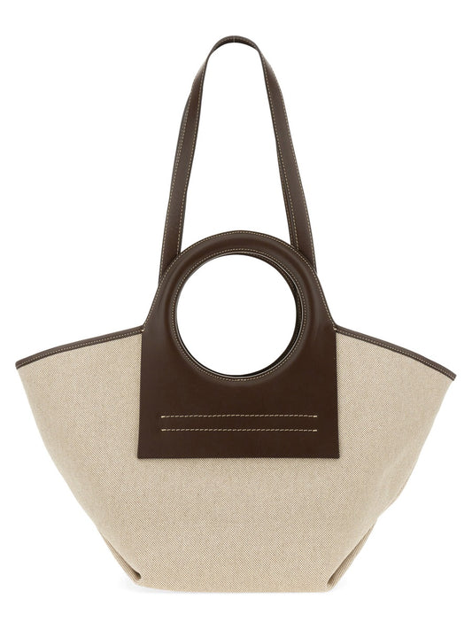 HEREU "COVE" BAG SMALL CALSWBS24.003.6DBBEIGE/DARKBROWN