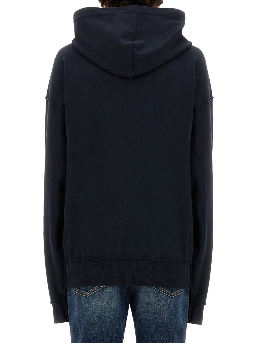 Dolce & Gabbana SWEATSHIRT WITH NAVY PRINT G9AUOTG7K5VB0665