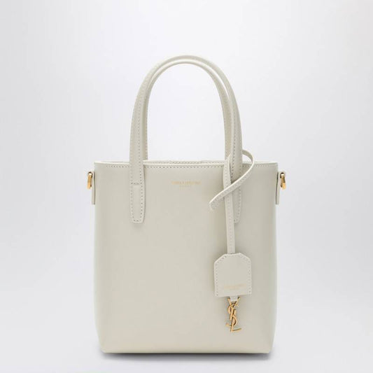 Saint Laurent Cream coloured leather mini shopping bag in Box 773995AADDIO_YSL-9207