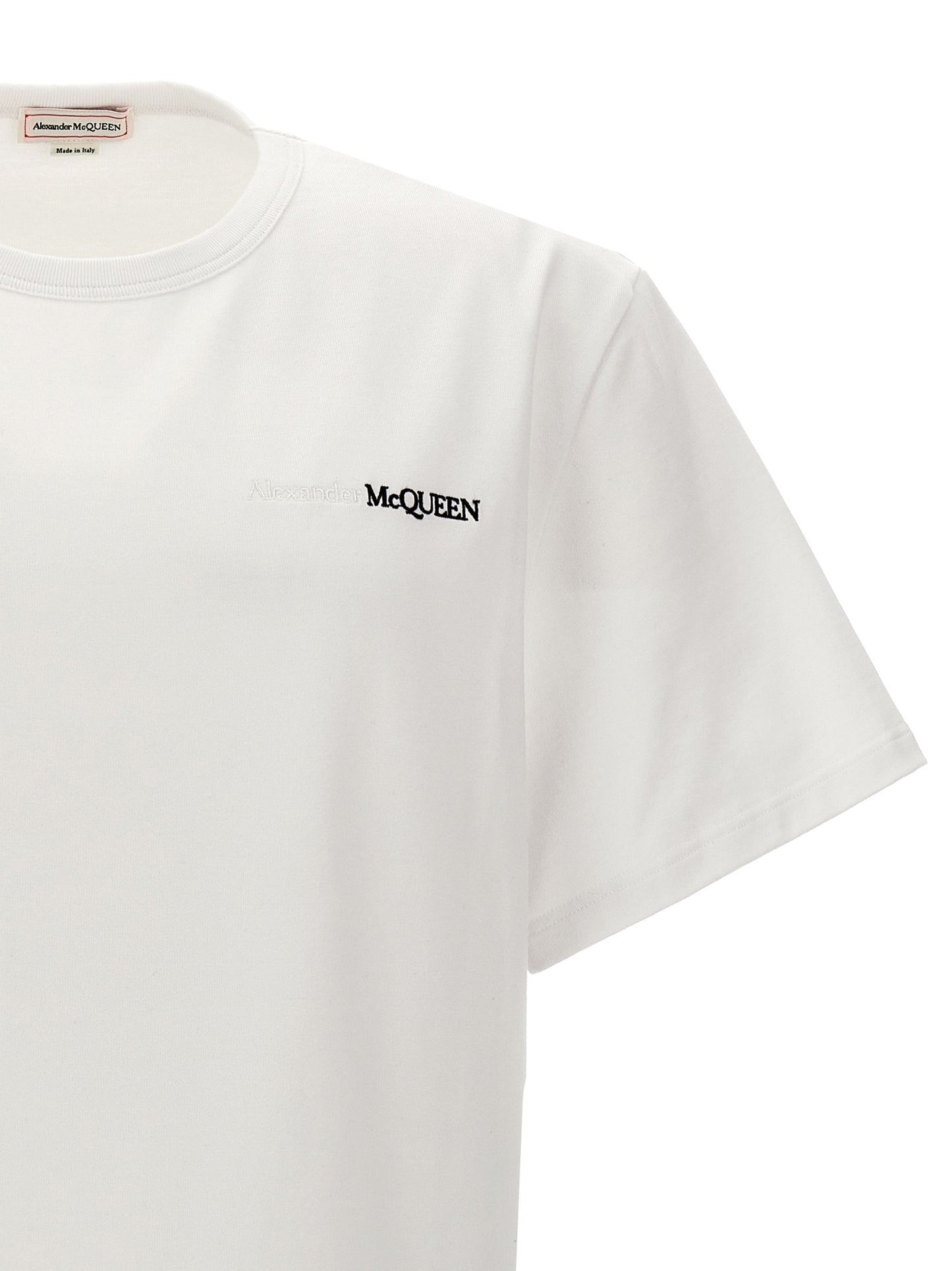 Alexander McQUEEN LOGO EMBROIDERY T-SHIRT 776281QXAAB0965