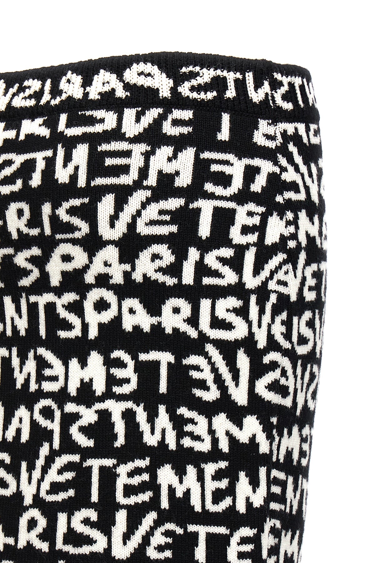 VETEMENTS 'GRAFFITI MONOGRAM' SKIRT WE64KN900BWBLACKWHITE